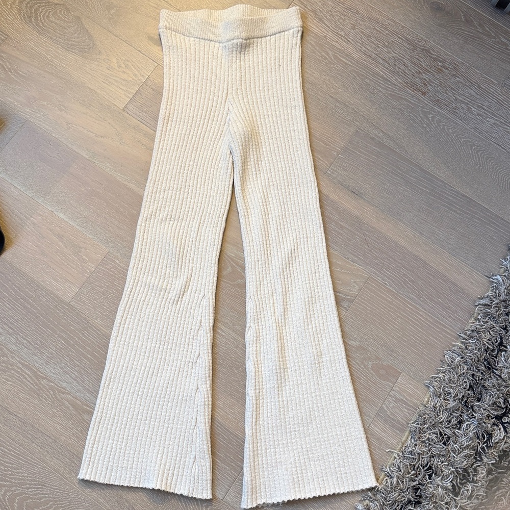 H&M Ribbed Lounge Set Cream - Picture 4 of 5